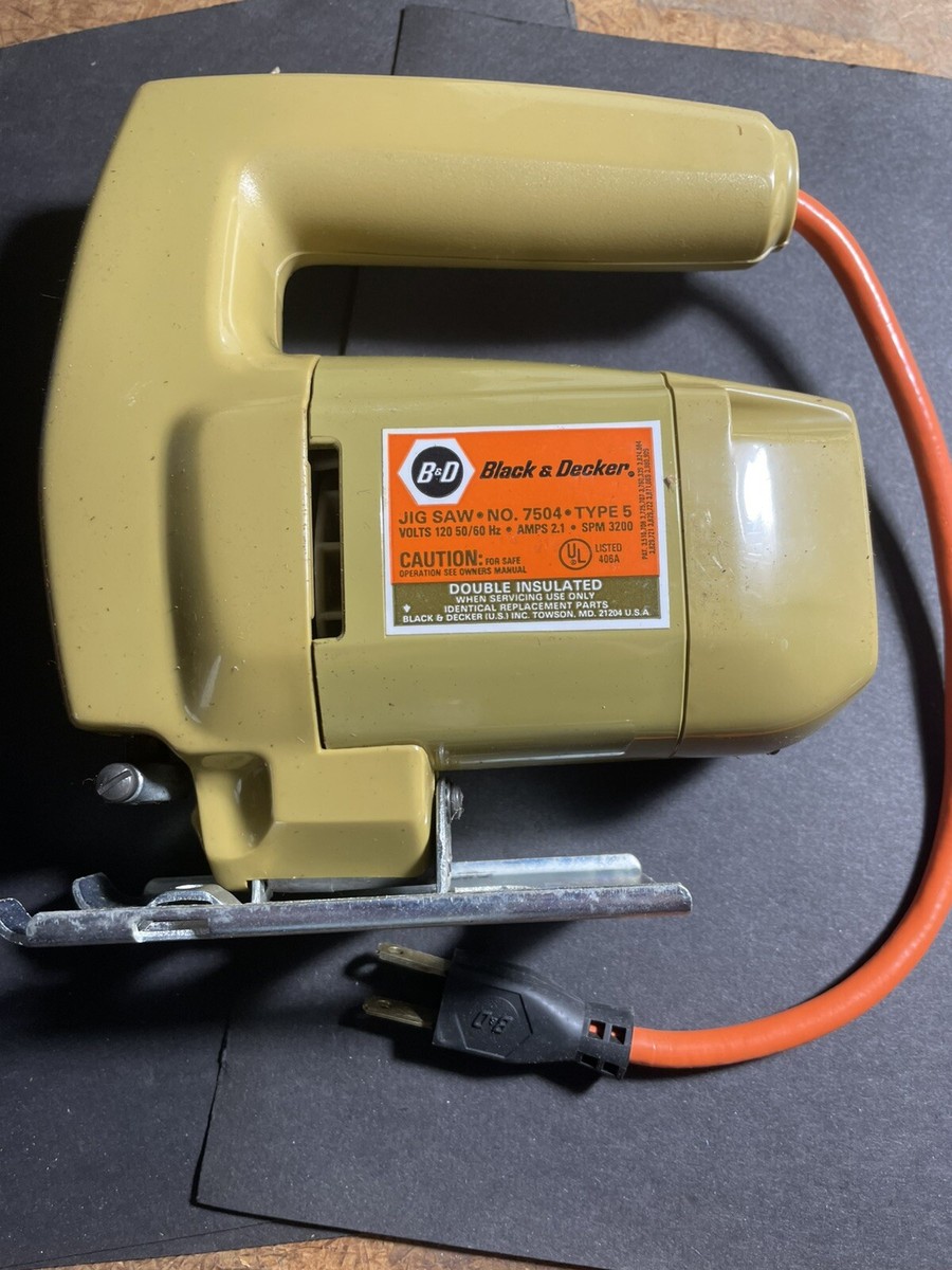 New NOS Vintage Black & Decker 7504 Jig Saw With Original