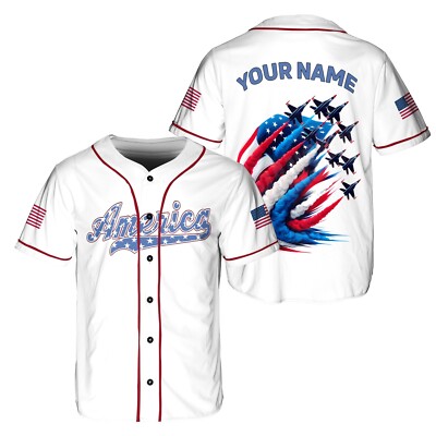 Custome America 4th Of July Baseball Jersey Shirt Men Women