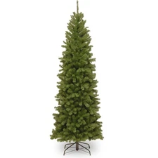 6 ft Unlit North Valley Spruce Slim Artificial Christmas Tree, 636 Tips, Incl...