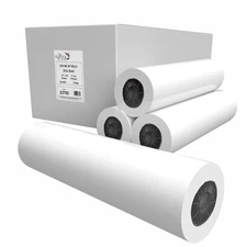 Biztek Wide Format Paper 24 x 150 CAD Bond Rolls 2" Core 20lb Case | 4 Rolls