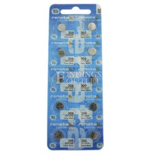 Ten (10) Renata 309 Watch Battery SR754SW SWISS MADE, 0% MERCURY