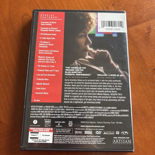 Requiem for a Dream DVD 2000 Director's Cut Ellen Burstyn Jared Leto - Picture 2 of 3