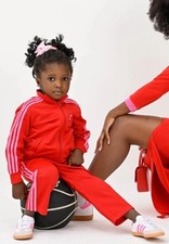 ADIDAS Firebird Originals Kinder Jogginganzug  Trainingsanzug rot pink 104-128