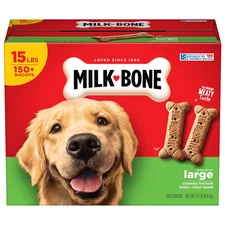 Milk-Bone Original Flavor, Large Crunchy Dog Treat Biscuits, 15 lbs.