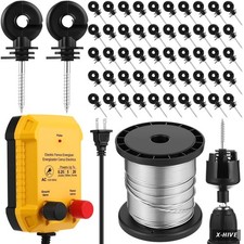 Imagen de Electric Fence Charger Set 5 Mile 110VAC 0.25 Joule Electric Plug in Fence to Co
