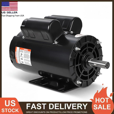 #ad 5HP SPL Air Compressor Electric Motor 230V 3450RPM 7 8quot; Keyed Shaft Single Phase $135.84