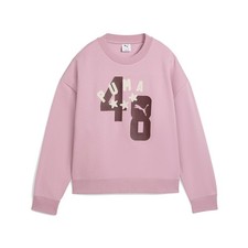 PUMA Essentials Double Crew Neck Sweatshirt Womens Pink 69033065