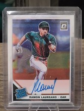 RAMON LAUREANO 2019 Donruss Optic Rated Rookie Signatures On Card Auto #RRS-RL. rookie card picture