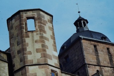 c1960's 35mm Slide Frankfurt Cathedral Stone Tower Dome Germany Architecture