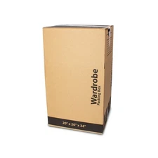 Pen+Gear Moving Wardrobe Box, 20 in. x 20 in. x 34 in., Kraft, 1 Box