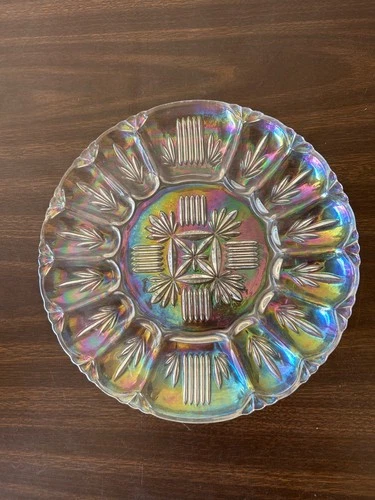 Vintage Federal Glass Georgetown Pattern Deviled Plate