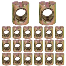 20PCS M8 Barrel Nuts, Slotted Cross Dowels for Furniture Beds Chairs Assembly
