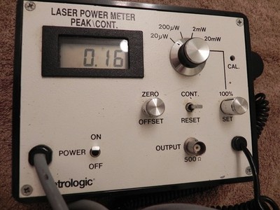 METROLOGIC LASER POWER METER Model 45-545