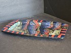 Halibut Cove Alaska Pottery Platter by JK Carrol 1997, hand painted Fish Platter — photo 2