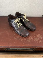 Vintage Women s Oxfords Brown Leather Healed Shoe Sears 70 s Size 7