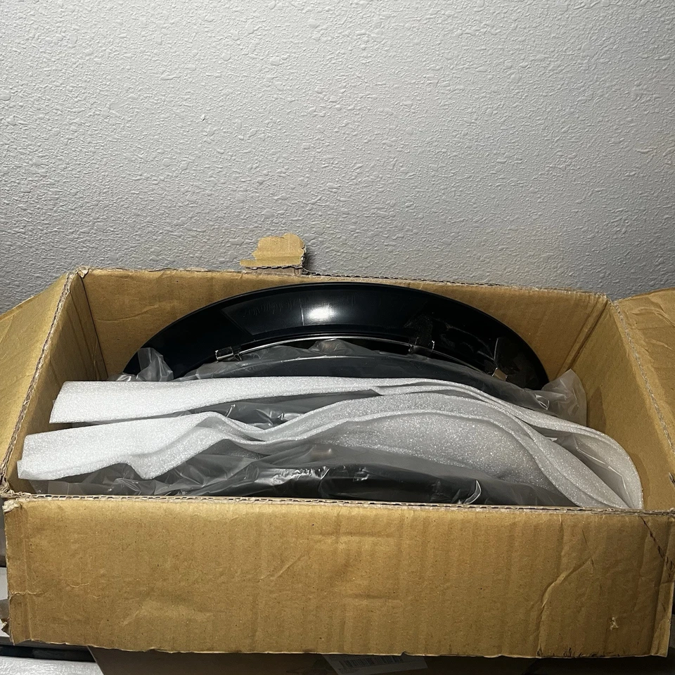 Tapacubos 17" 5 radios NEGRO BRILLANTE AJUSTE UNIVERSAL Tapacubos Llanta/Cubiertas de rueda # 431-17BLK SET Foto 4 de 4