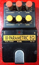 Pearl PE-10 Parametric EQ Equalizer Vintage Guitar Effect Pedal Made in Japan