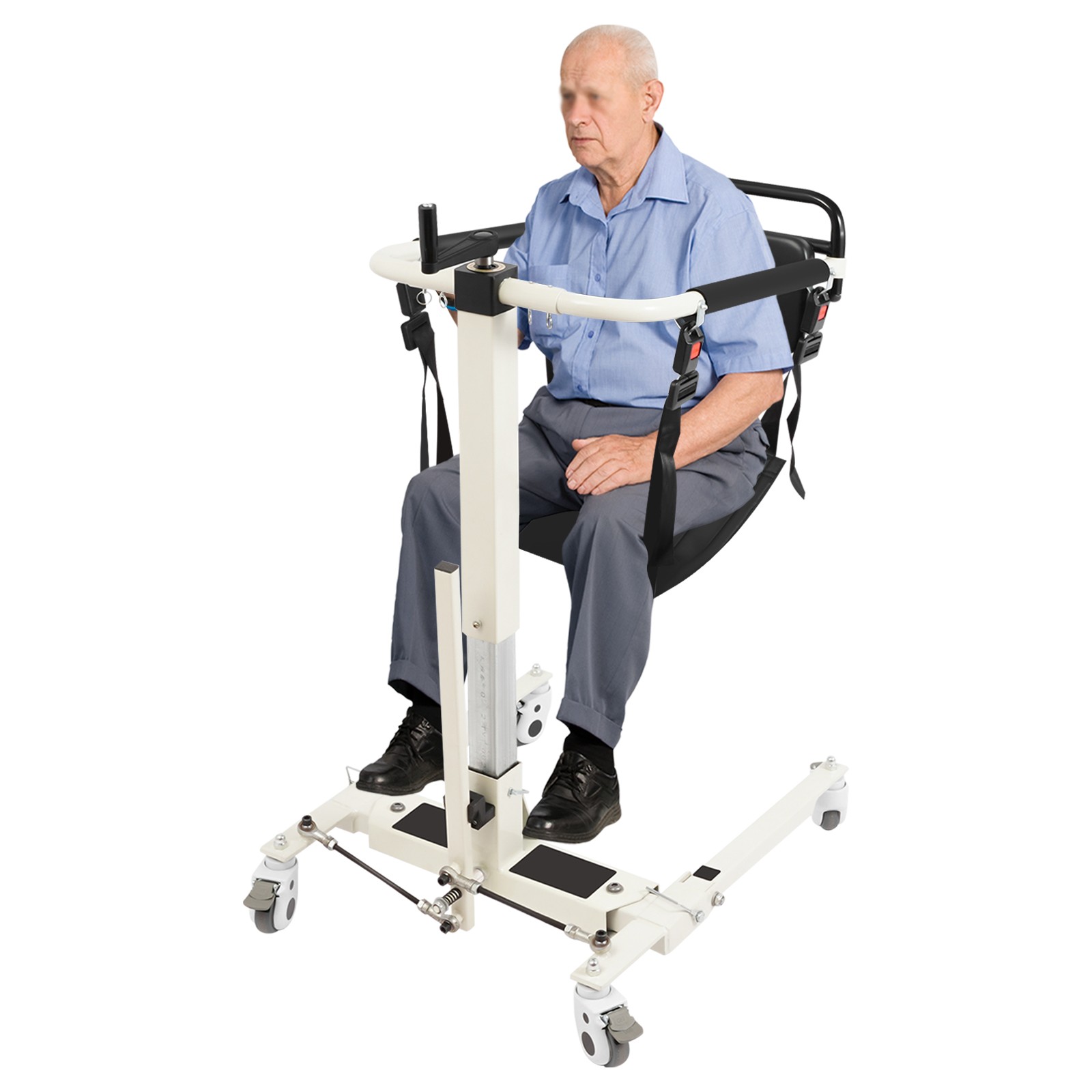 265 lbs Patient Lift Transfer Chair Portable Patient Lift Wheelchair for Elderly