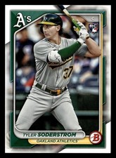 Tyler Soderstrom 2024 Bowman #15 Oakland Athletics ROOKIE - Free Shipping