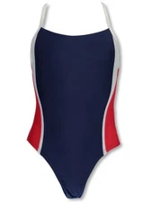 Famous Maker Girls' Splash 1-Piece Swimsuit Color: red Size: 8