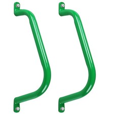 Purife 17'' Metal Playground Safety Handle Set of 2 , Outdoor Swing Green