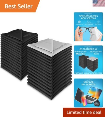 Versatile 30-Pack Microfiber Cleaning Cloths - Safe for All Delicate Surfaces
