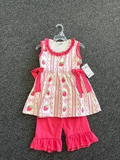NWT Boutique Strawberry 6-7 Short Set Bow