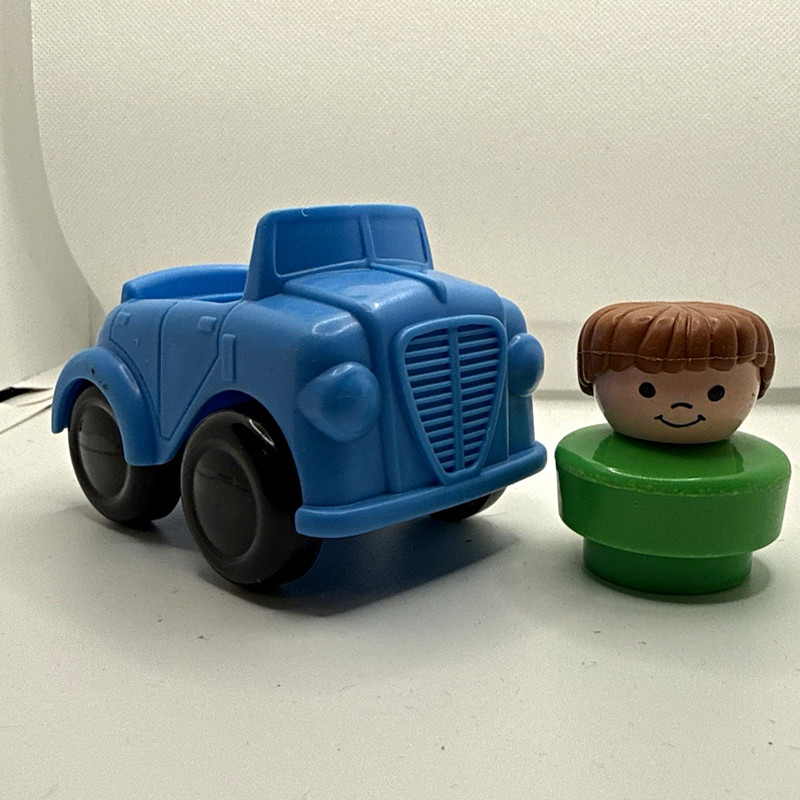 Fisher-Price Little People Blue Convertible Car w/ Boy Figure V5655 2010