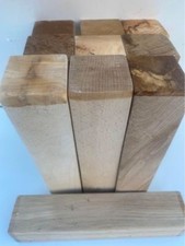 Native Wood Turning Spindle Blanks (Pack of 10) - Size 10"X2"X2"