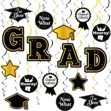 KatchOn, Graduation Hanging Swirls Decorations - Pack of 35, No DIY