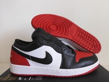 Nike Air Jordan 1 Low Bred Toe 2.0 White-Black-Red-White Sz 11 553558-161 