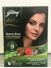 Godrej Abha Henna 2 Packs Natural Black Hair Color Powder 60gm Each Exp 2027