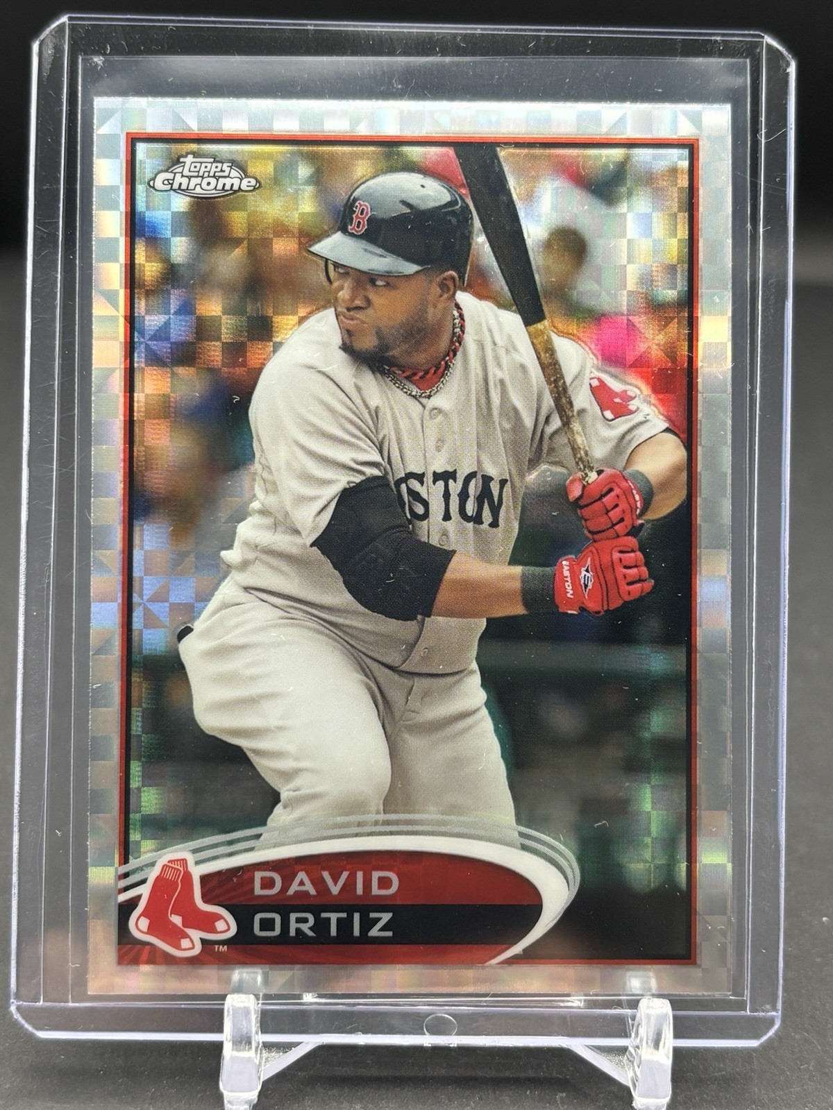2012 Topps Chrome David Ortiz X-Fractor Refractor #4 Red Sox