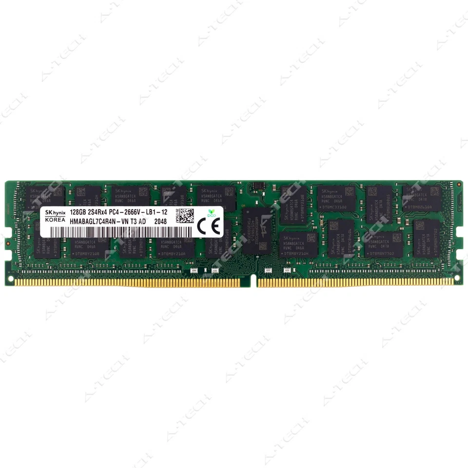 Memoria RAM de servidor Hynix 128 GB DDR4 2666 MHz PC4-21300 ECC LRDIMM HMABAGL7C4R4N-VN