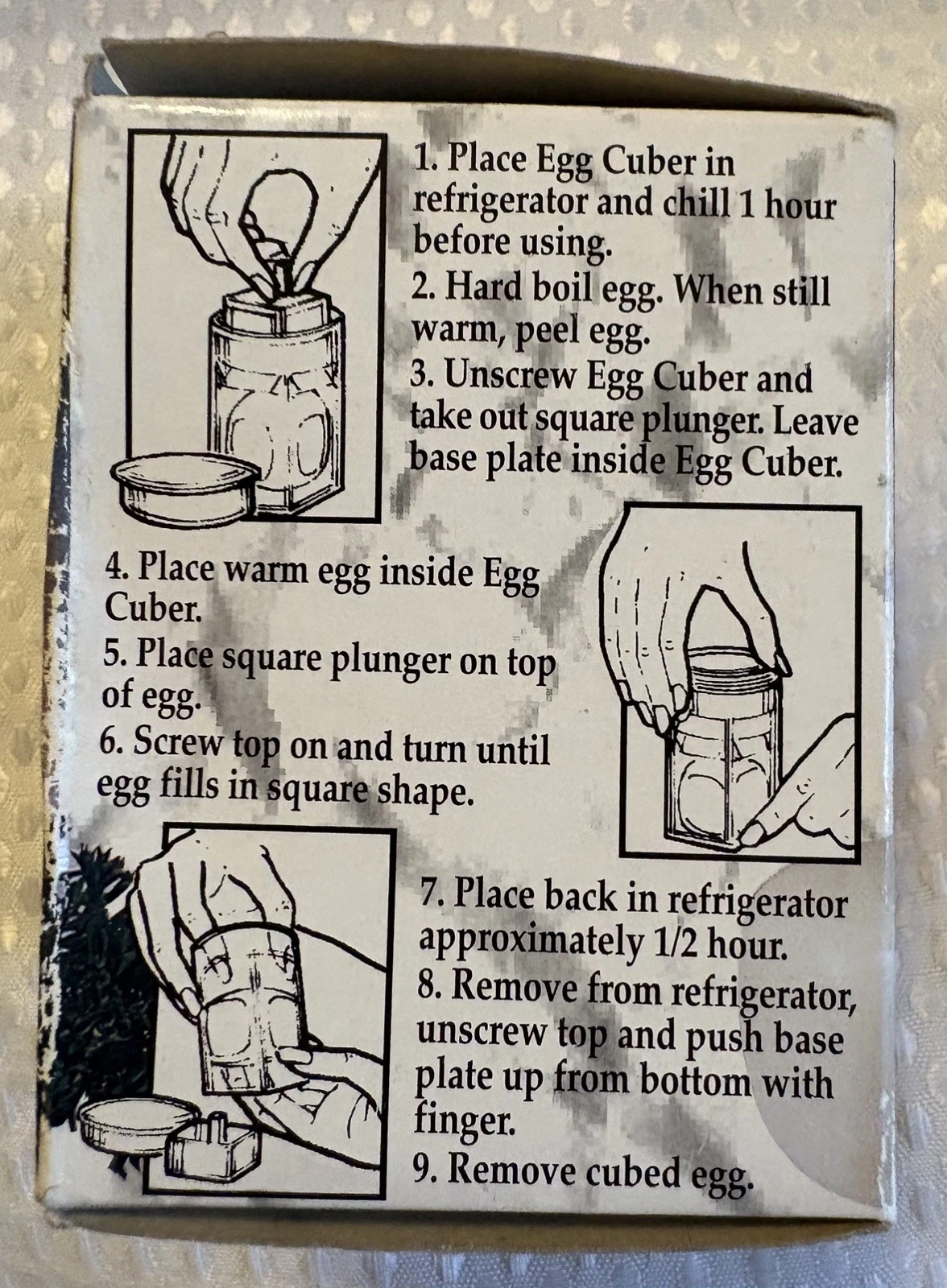 Vintage 1970’s  Egg Cuber Square Egg Novelty Kitchen Gadget with Box  image 9