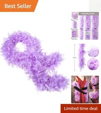Handcrafted Lavender Feather Boa   2 Yards of 40g Glamour for All Occasions