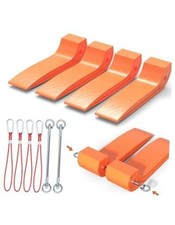 4 Pack Combinable Tire Skates 3.2 in to 6.4 in Width Adjustable Towing orange