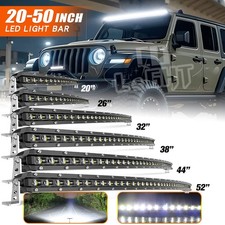 6d Slim Curved 20 26 32 38 44 50 Led Light Bar Single Row Offroad Driving 4wd