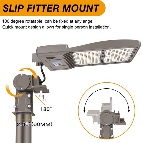 400W LED Parking Lot Light Outdoor Commercial Outdoor Shoebox Pole Light 55600LM - Picture 5 of 12