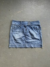 LOFT Ann Taylor blue jean pencil mini skirt s...