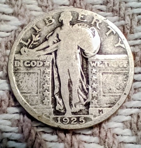 1925 Standing Liberty Quarter Coin VG
