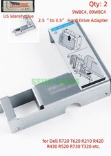 X2 9W8C4 2.5"to 3.5"SAS/SATA HDD/SSD Adapter Bracket for Dell R720 T620 R420