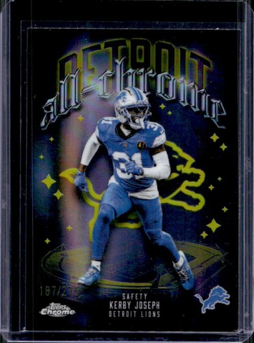 2025 Topps Chrome Kerby Joseph All Team Yellow Refractor #/275 Lions