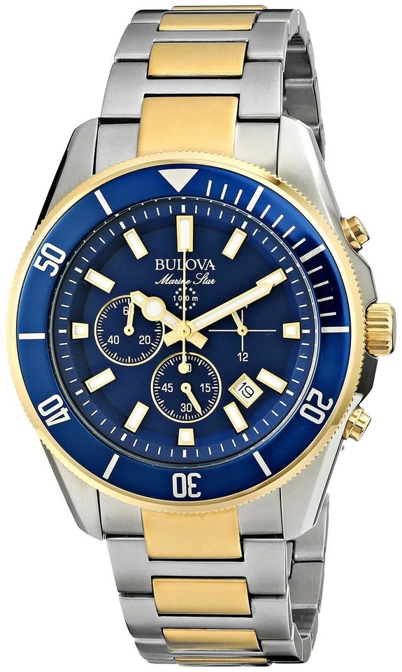 Bulova Reloj Hombre Marine Star 43mm Cuarzo 98B230
