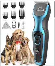 Dog Clippers for Grooming for Thick Coats with Detachable Stainless Steel Blade 