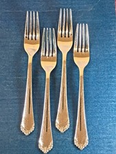 Set Of 4 Hampton Silversmiths Felicia 8 Dinne...