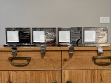 Lot Of 4 Pottery Barn Postcard Stocking Holder Picture Frame Santa's Favorite