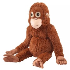 Punch Orangutan Djungeskog Brown Ikea Plush 26in Punch Monkey Plush - USA
