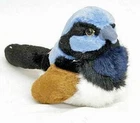 ~❤️~Wild Republic FAIRY WREN Blue Bird with sound 7" 18cm Soft Toy Plush ❤️