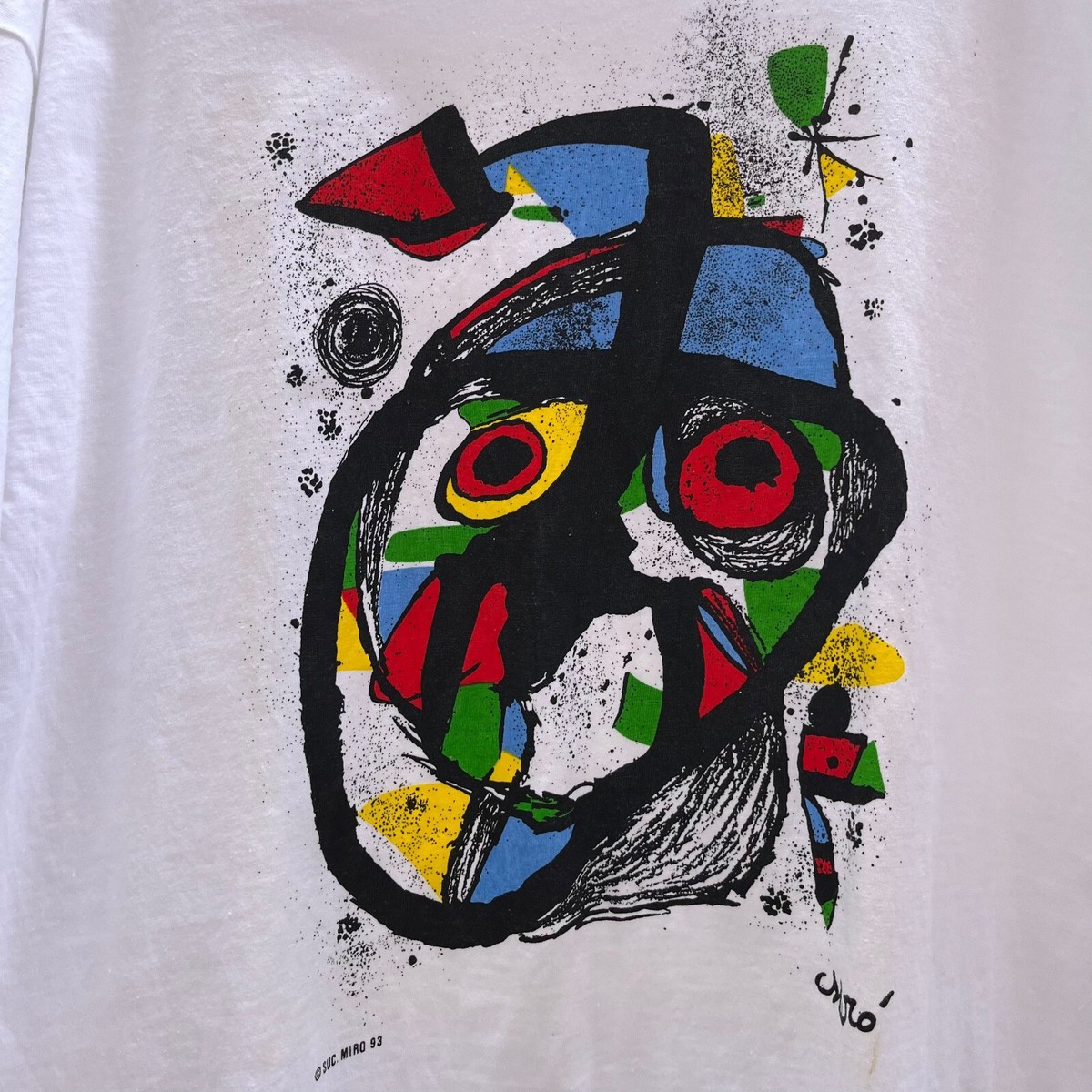 JOAN MIRO Tシャツ 1997 90年代 90s ジョアン・ミロ アメリカ製 青 ブルー 半袖